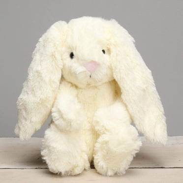 Floppy Long Eared White Brynn Rabbit by Weupe Bunny Stuffed Animal 17 inches Rabbit Plush Toy 